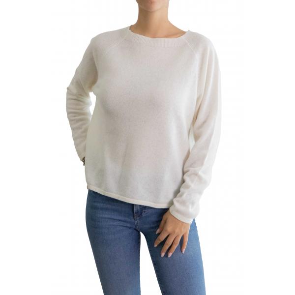 Maglia pura lana a barca  tinta unita 